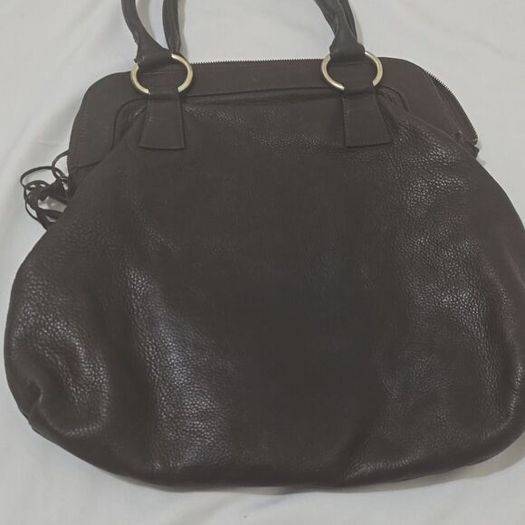 Bulga Large Satchel Bag in chocolate brown Made in Italy - Picture 5 of 9